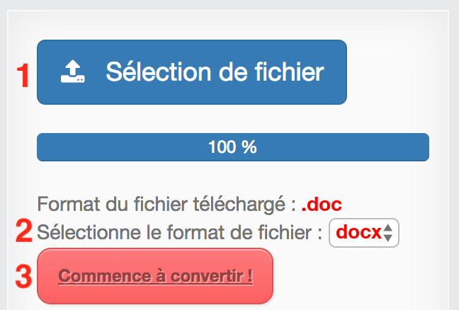 Comment convertir DOC en DOCX en ligne